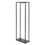 Schwarzes Westmann Kaminholzregal Xavier aus Stahl, 40x20x120 cm.