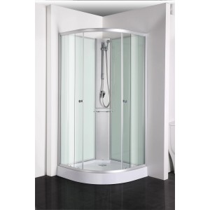 Sanotechnik Komplettduschkabine Rio, 90x90 cm mit Kopf- und Handbrause.