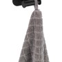 Wenko Turbo-Loc Wandhaken Duo Orea Black mit Handtuch, Edelstahl, zur Wandmontage ohne Bohren.