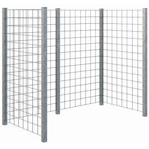 Plus Holz Mülltonnenabtrennung Stahlspalier 173,5 cm × 89 cm × 147 cm