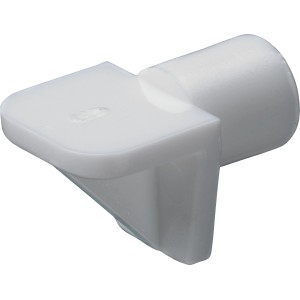 Hettich Bodenträger, weiß, mit Zapfen (Ø 7 mm), 20er-Set für Regalböden.