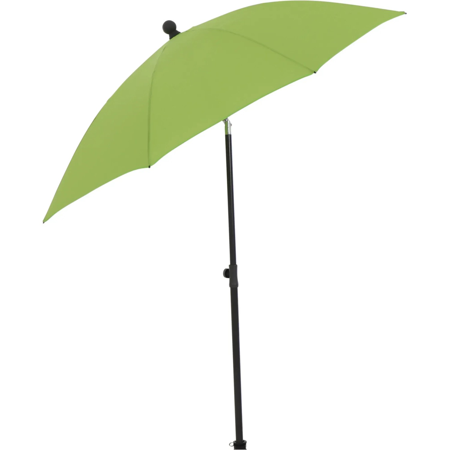 Grüner Siena Garden Marktschirm, Ø 180 cm, mit Handöffner. Sonnenschirm für Garten und Balkon.
