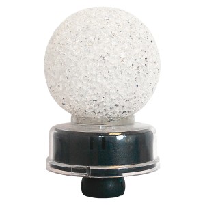 Peacock Solarleuchte, 11,5 cm, Ø 6,5 cm, für Rankhilfen, mit weißer Kugel.