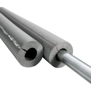 NMC Climatube Rohrisolierung, selbstklebend, grau, für Heizungsrohre mit 18 mm Durchmesser.