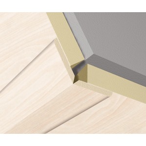 Faltleiste (22x22 mm) für Paneele, beige, zur flexiblen Eckverkleidung.