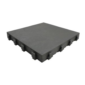 Onek WPC-Fliese Mixtile, 40x40 cm, dunkelgrau. Holzfliese für den Außenbereich, wasserfest und robust.