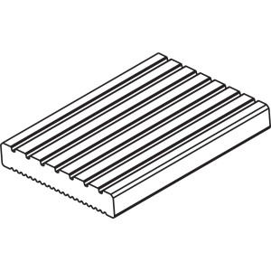 Bangkirai Terrassendiele, 2,1x14,5x274 cm, FSC-zertifiziert, geriffelte Oberfläche.
