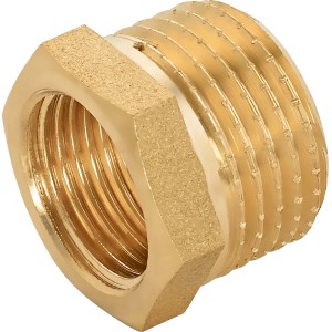 Messing Gewindefitting Reduzierstück 14,9/21mm für Sanitär und Heizung.