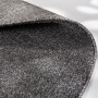 Detailansicht: Runder, anthrazitfarbener Schöner Wohnen Teppich Pure (Ø 160 cm).