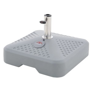 Grauer Doppler Sonnenschirmständer Active Fill-It 3-in-1 mit Stahlrohr und 25 l Füllvolumen.