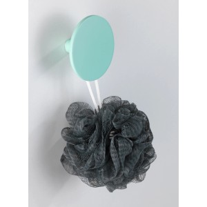 Wandhaken Melle in Mintgrün mit Badeschwamm. Handtuchhalter für Bad und Küche.