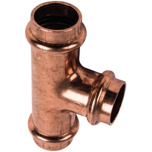 Kupfer Pressfitting T-Stück 5130, 22mm für Trinkwasser- und Heizungsinstallation.
