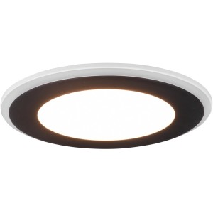 Schwarzer, matter Trio LED Einbauspot Aura, 10W, 1040 lm. Einbaustrahler für Innenräume.