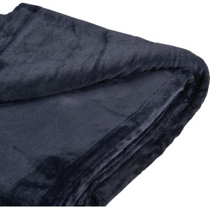 Dunkelblaue Fleece-Decke (150x200 cm) für Sofa & Sessel.