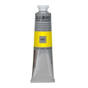 Lukas Cryl Studio Acrylfarbe Zitronengelb in Aluminiumtube, Bastelfarbe.