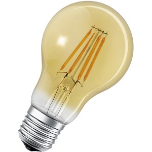 Ledvance Smart+ LED Filament Lampe in Gold, Glühlampenform. Smarte Beleuchtung für Ihr Zuhause.