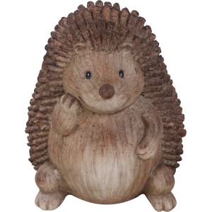 Deko-Igel aus Polyresin, braun, 16,5x13x13,5cm, Gartendeko.