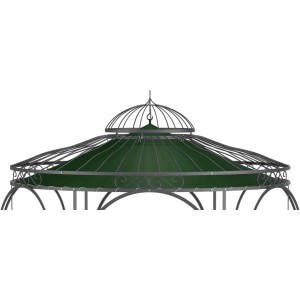 Eleo Sonnensegel Milano Ø 290 cm  für Pavillon Milano Dunkelgrün
