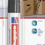 Edding 850 Permanentmarker, schwarz, Keilspitze für 5-15mm Strichbreite.