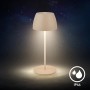 Beige Brilo LED Akku Tischleuchte Serina Mini, 20 cm, für den Außenbereich, dimmbar.