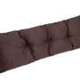 Braunes Palettenkissen 120x40 cm als Rückenkissen für Gartenmöbel.