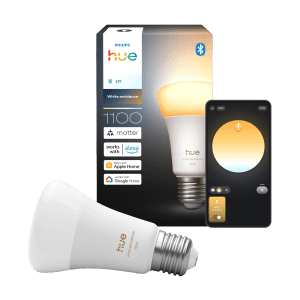 Philips Hue E27 LED Lampe, 8,1W, 1100lm, White Ambiance, 1er-Pack. Smarte Steuerung per App.