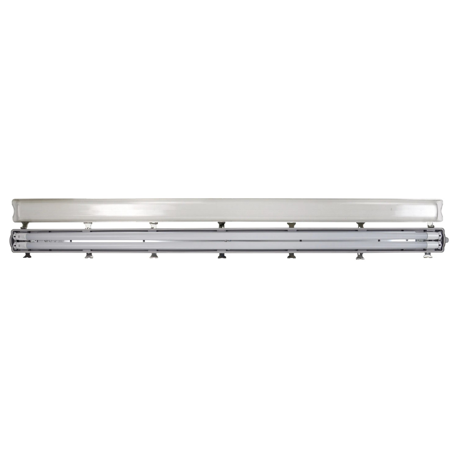 Graue E2 Elektro Feuchtraum-Wannenleuchte LED Classic-Power L 2 x 24 W für Feuchträume.