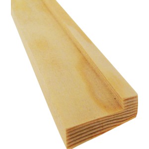 Falzleiste aus Kiefernholz, 22x12x2400 mm, für vielseitige Anwendungen im Innenausbau.