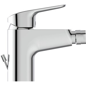 Ideal Standard Ceraflex Bidetarmatur in Chrom, seitliche Ansicht.