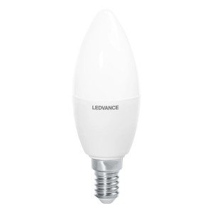 Ledvance LED Sun@Home Kerzenform, smartes Leuchtmittel in Weiß, Ø 3,9 cm.
