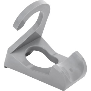 Graue Bestway Flowclear Schlauchhalterung für 32 mm Poolschläuche.