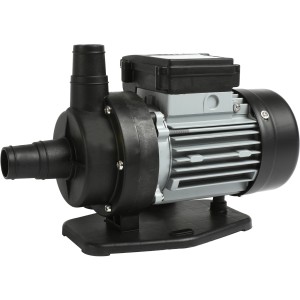 Steinbach Sandfilterpumpe CPS 40-2 für Pools, graues Gehäuse mit schwarzen Anschlüssen.