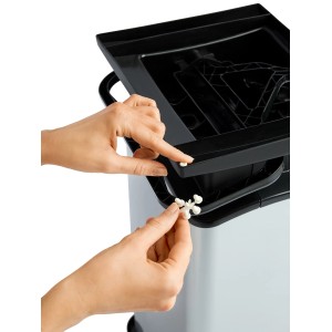 Rotho Treteimer Paso 40 l Silber