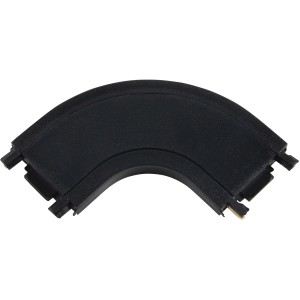 Brilliant Click & Shine Kurve, Sand-Schwarz, für Schienensysteme. Verbinder aus Kunststoff.