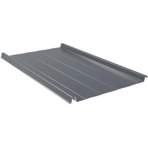 Trapezblech Esthetica, 1750x500 mm, 0,5 mm stark, mattgrau. Dachblech für moderne Dacheindeckung.