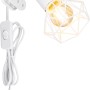 Weißer Globo Klemmstrahler Xara I mit Metallgeflecht-Schirm und Klemme.