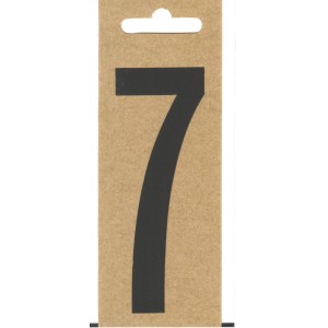 Schwarze Folien-Zahl 7 von Seilflechter, selbstklebend, 100 mm hoch, für Boote und Briefkästen.