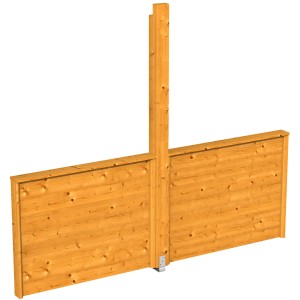 Skan Holz Brüstung für Pavillon Toulouse, Eiche hell, 270x106 cm. Zubehör für Lauben & Pavillons.
