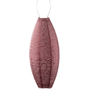 Kupferfarbene Lumiz Solarleuchte Long Oval 20 Paisley für den Garten.