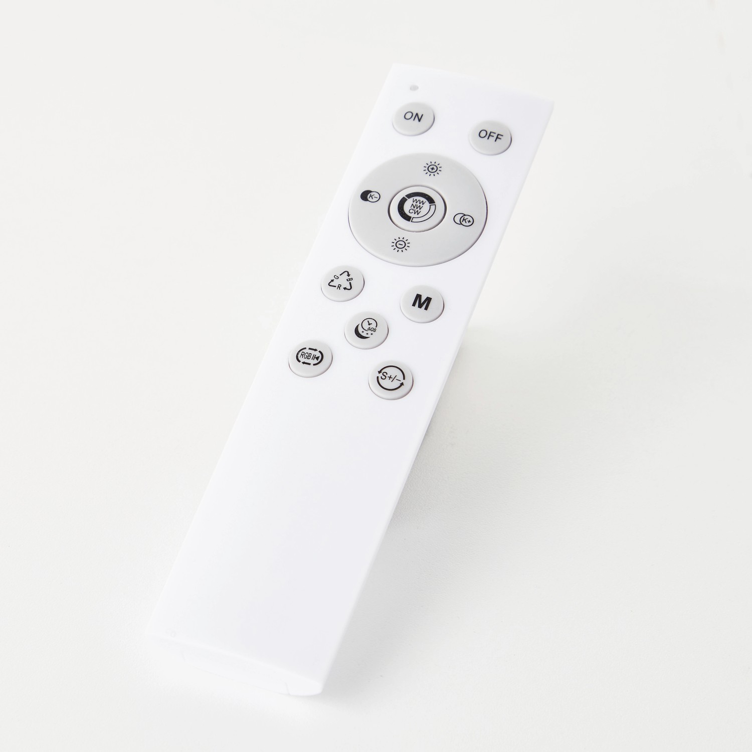 Fernbedienung für Brilliant LED-Deckenleuchte Leonie, weiße Kunststofffernbedienung.