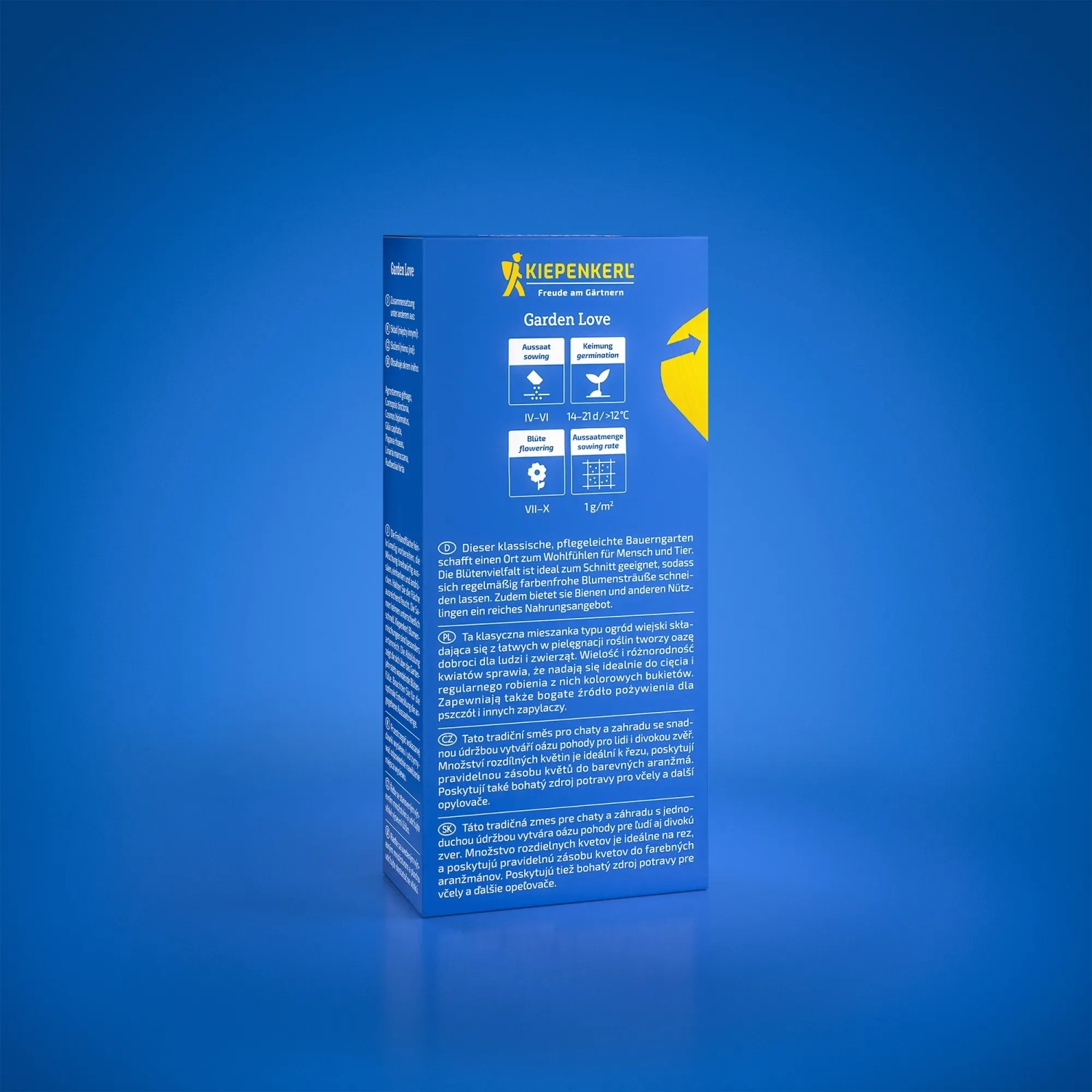 Kiepenkerl Blumenmischung "Garden Love" Packung, ideal für bunte Blumenwiesen.