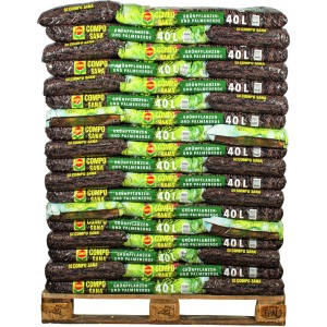 Palette Compo Sana Grünpflanzen- und Palmenerde, 54 Säcke à 40L.