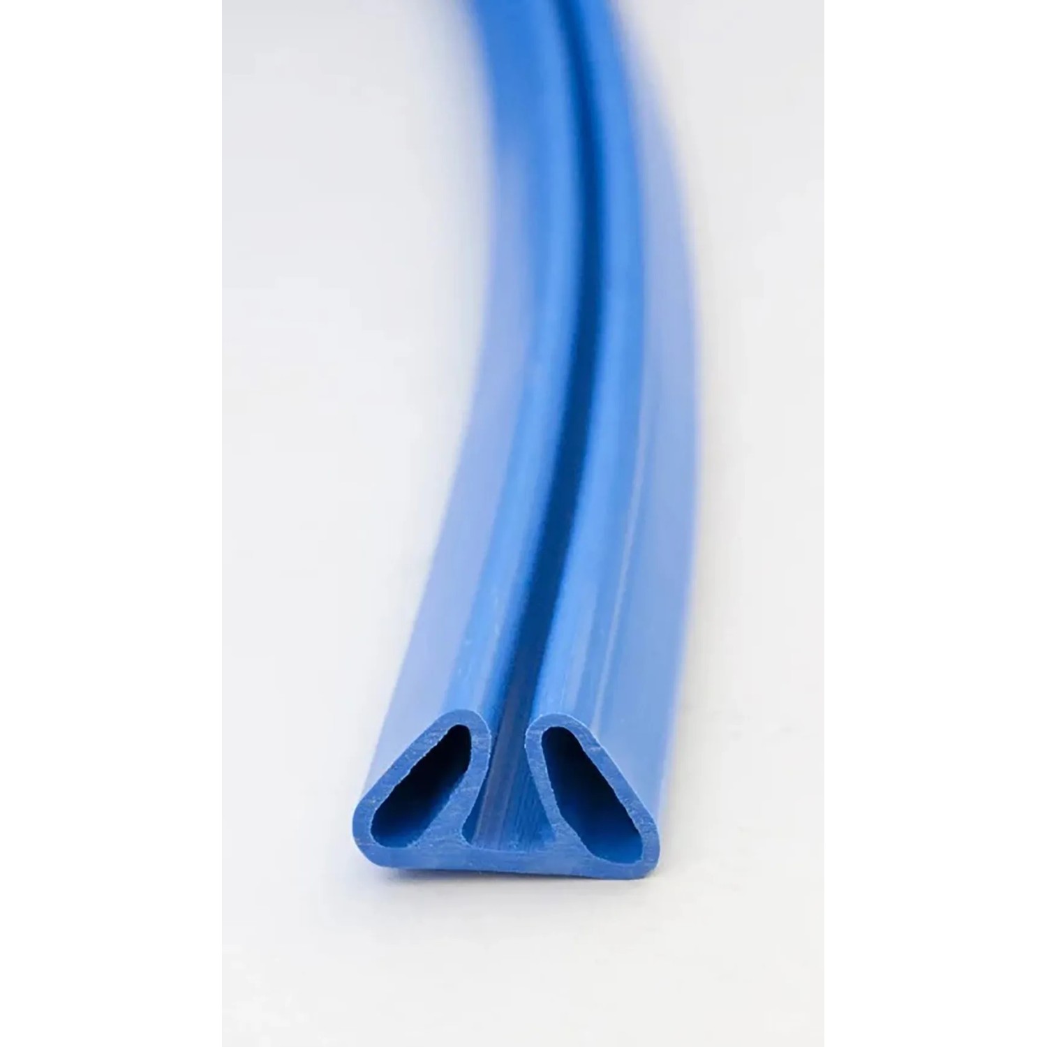 Blaues Alu Steckprofil für Summer Fun Stahlwand-Pool, Detailaufnahme.