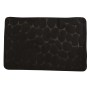 Schwarze MSV Badematte Kiesel 50x80 cm mit Kieselstein-Optik für das Badezimmer.
