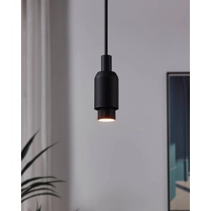 Schwarzes Eglo E27 LED Leuchtmittel, 3,5 W, dimmbar, für warmes Licht im Wohnbereich.