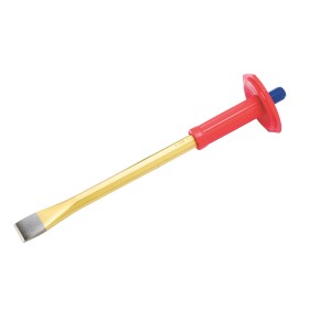 LUX Maurermeißel flach, 400 mm, mit Handschutz für Mauerarbeiten.