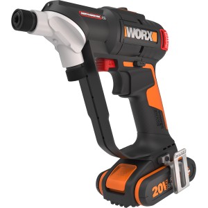Worx 20V Akku-Bohrschrauber WX177 mit Akku und Koffer.