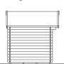 Illustration: Skan Holz Gartenhaus Palma 1, 250x200 cm, unbehandeltes Holz, Blockbohlenbauweise.