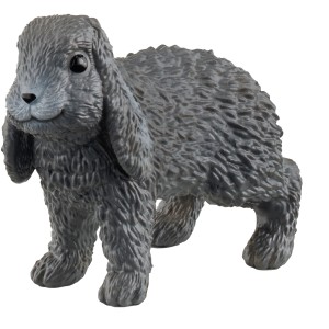 Grauer Schleich Langohr-Hase Farm World, detailgetreue Spielfigur für Kinder.