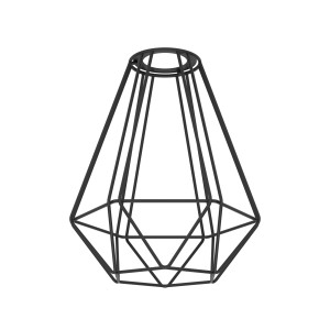 Schwarzer Eglo Drahtschirm Capoliveri-E für Design-Tischlampen, Ø 17,5 cm.